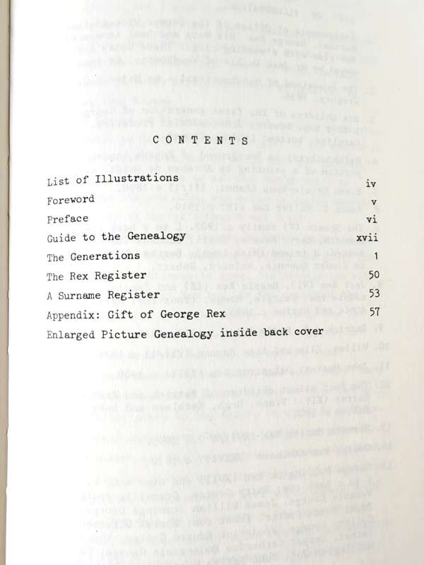 GENEALOGY OF THE REX FAMILY - Arthur J. Rex Beddy