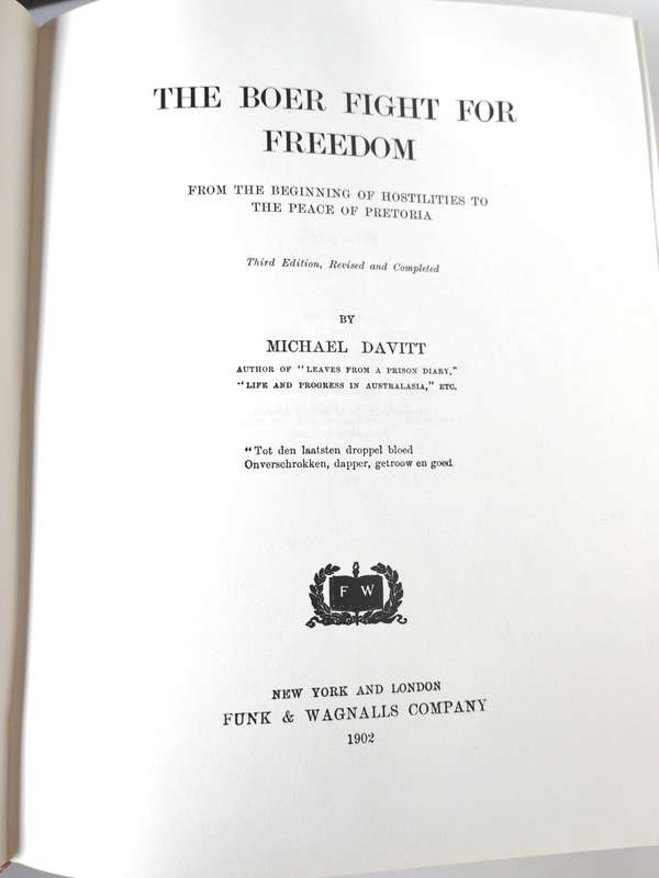 The Boer Fight for Freedom- Michael Dawitt - LIMITED EDITION
