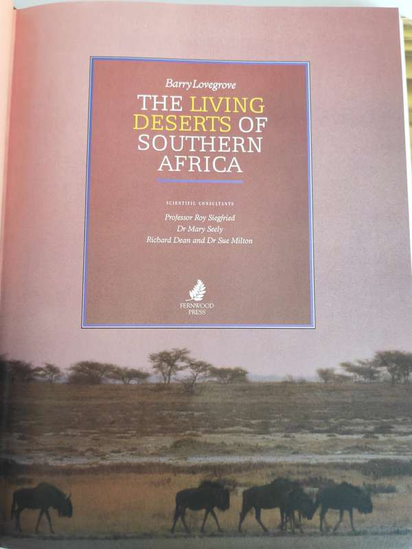 The Living Deserts of Southern Africa by Barry Lovegrove