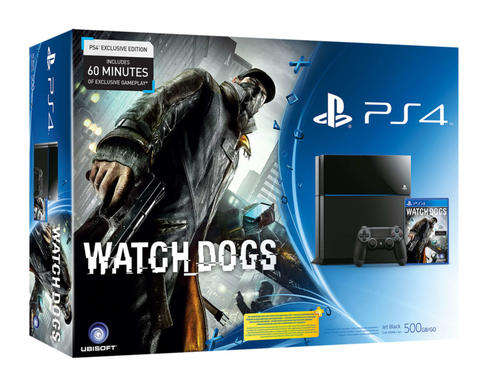 **BRAND NEW SEALED**PLAYSTATION 4 500GB WITH 1 GAME (WATCHDOG)