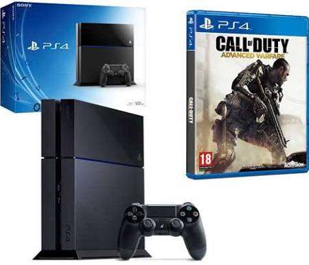 PLAYSTATION 4 500GB (BLACK) WITH 1 GAME (CALL OF DUTY: ADVANCED WARFARE)
