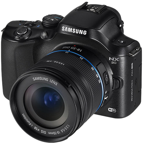 SAMSUNG NX20 20.3MP (FULL HD)  WITH 18-55mm OIS AND WIFI