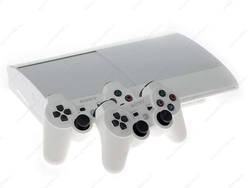 PLAYSTATION 3 500GB SLIM (WHITE) + 2 WIRELESS CONTROLLERS + 6 GAMES