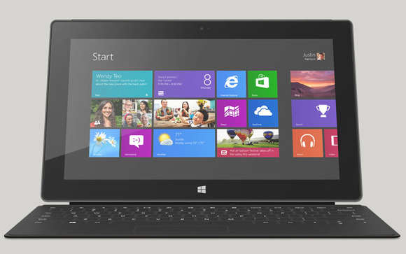 **SUPERFAST**MICROSOFT SURFACE QUAD CORE 1.7GHZ CPU, 2GB RAM, 64GB, 10.6" FULLHD, WIN 8,