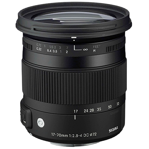 Sigma 17-70mm f/2.8-4 DC Macro OS HSM Lens for Canon  + CAPS