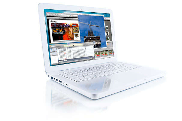 WHITE APPLE MACBOOK UNIBODY 13.3" 2.26GHZ CORE 2 DUO, 2GB RAM, 250GB