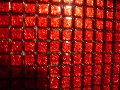 Red glitter glass tiles - (10mmx10mm) 81 tiles
