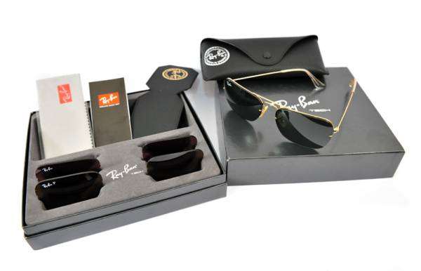As NEW 100% Genuine Ray Ban with 3 Interchangeable Lenses ***FREE SHIPPING***