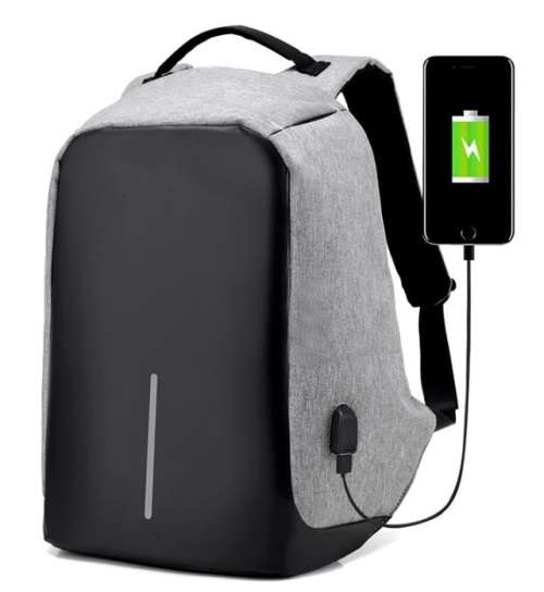 Anti Theft Laptop / Notebook Backpack Bag Travel Bag With External USB Charging Port