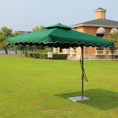 Retractable 2.2m×2.2m Steel Base Iron Outdoor Umbrella - 10 Colors Available