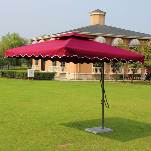 Retractable 2.2m×2.2m Steel Base Iron Outdoor Umbrella - 10 Colors Available