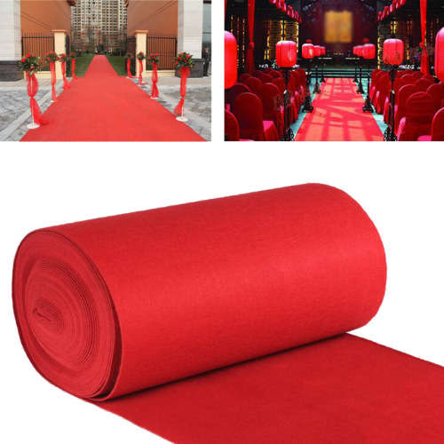 10m VIP Red Runner Party Decoration / Wedding Aisle Floor Carpet