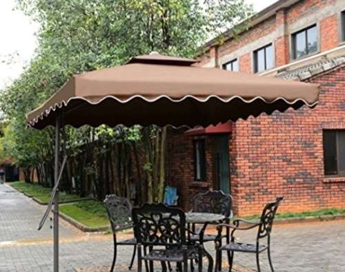 Retractable 2.2m×2.2m Steel Base Iron Outdoor Umbrella - 10 Colors Available