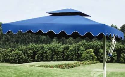 Retractable 2.2m×2.2m Steel Base Iron Outdoor Umbrella - 10 Colors Available