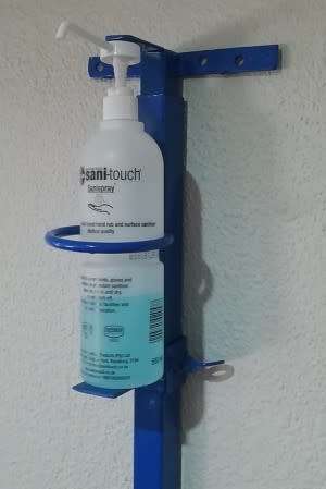 Custom Made Foot Operated Wall Mounted Sanitizer Stand - STICKERS INCLUDED - Available in 11 Colors