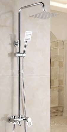 Brand New Complete All In One Silver Shower System with Handheld Shower Head and Tap