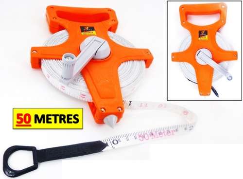 BRAND NEW 50M SURVEYOR BUILDERS FIBREGLASS MEASURING TAPE