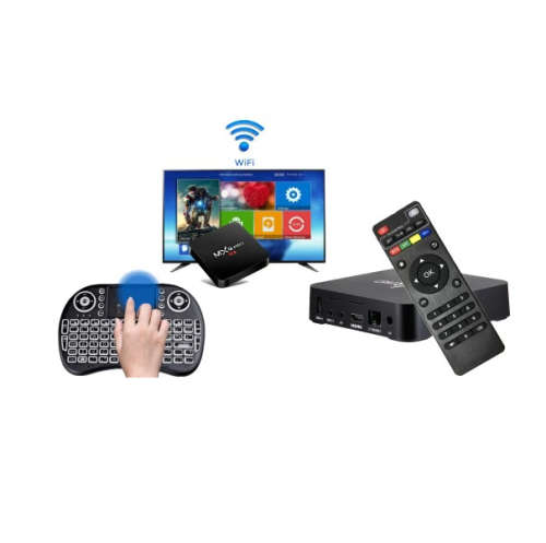 Latest Android 10.1 MXQ Pro 4K 5G 4K HDR Ultra-HD TV Box + Backlit Keyboard