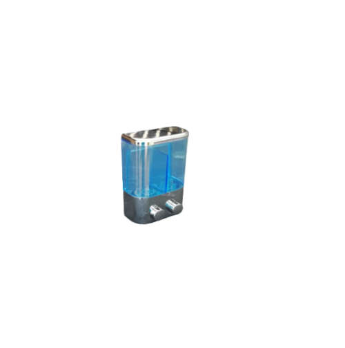 Double Compartment Wall Mount Liquid Soap / Lotion Dispenser - 1lt