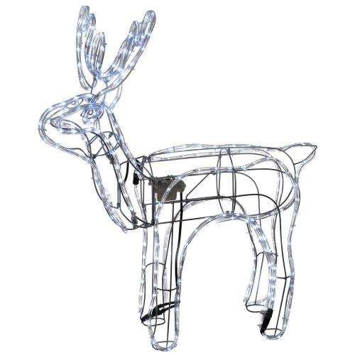 1.2m Animated Standing Reindeer with Moving Head Multicolor Led Lights