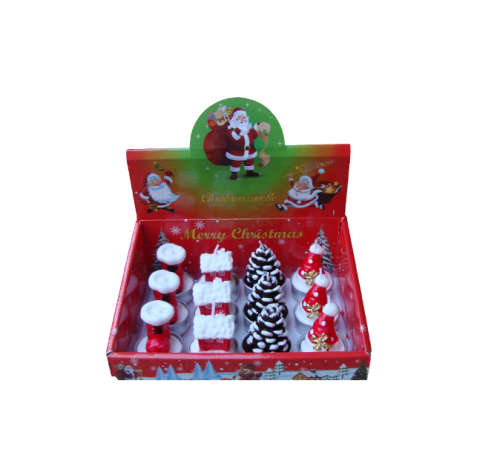 Christmas Tea Light Candles Box Set - 12 Candles