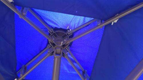 Retractable 2.2m×2.2m Steel Base Iron Outdoor Umbrella - Display Unit