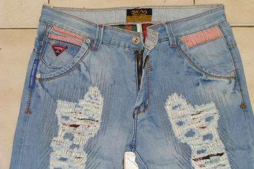 5KM Blu Denim USA Branded Jeans 34W Style BS8034