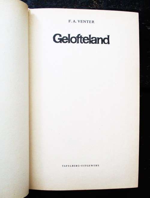 Gelofteland - F.A. Venter
