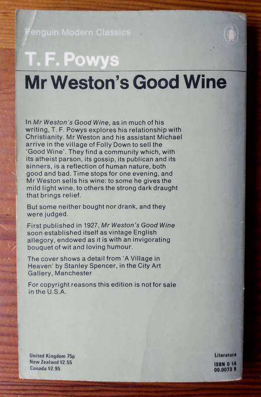 Mr Weston`s Good Wine by T.F. Powys