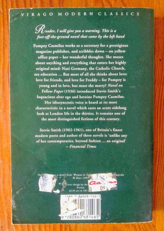 Novel on Yellow Paper by Stevie Smith (Virago Modern Classics)