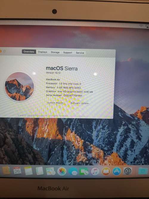Apple MacBook Air Core i5 2015 Model **128SSD ** 4GB Ram** 11 inch display**