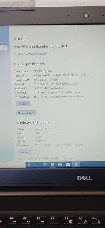 Dell Latitude 3590 | Core i7 | 8th Gen | 256SSD | 8GB DDR4 Ram | 15.6"Full HD Display | AMD Radeon