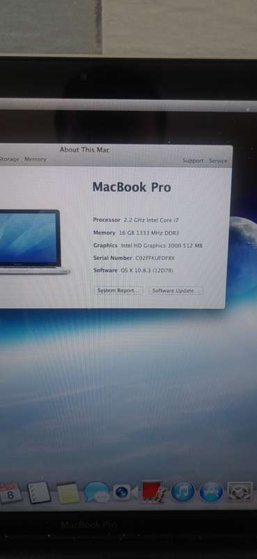 Apple Macbook Pro | 2011 Model | Core i7 | 500GB HDD | 16GB Ram |  15"Display