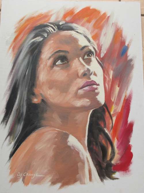 HOPE - OIL  PAINTING ON BOARD BY DANIE CRONSE