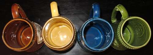 4 x Beautiful Ceramic Ship Mug`s
