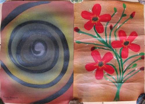 TWO PAINTINGS BY BRENDA SWANEPOEL
