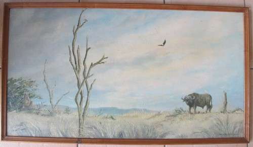 LANDSCAPE - FRAMED OIL PAINTING BY DIEUWIE HOLTHUYSEN