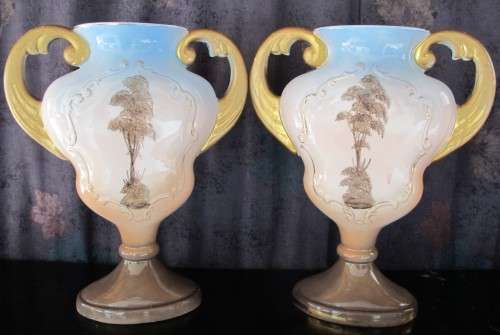 BOX SPECIAL - VINTAGE HAND PAINTED ITALY VASE`S