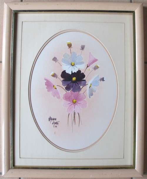 COSMOS - WATERCOLOR FREAMED PAINTING BY MALACHI SMITH