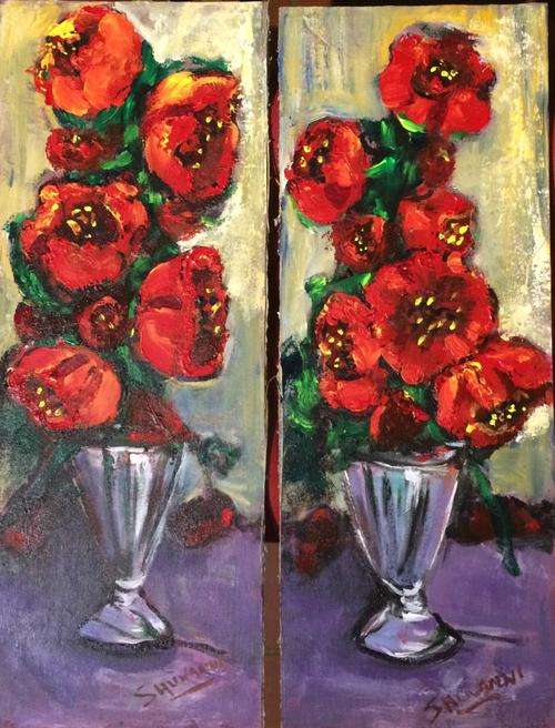 Poppies size 230 x 600 (Set)
