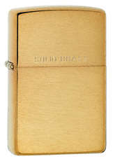 Zippo 204 - Regular Brass Finish Solid Brass - FREE shipping & FREE flint or wick