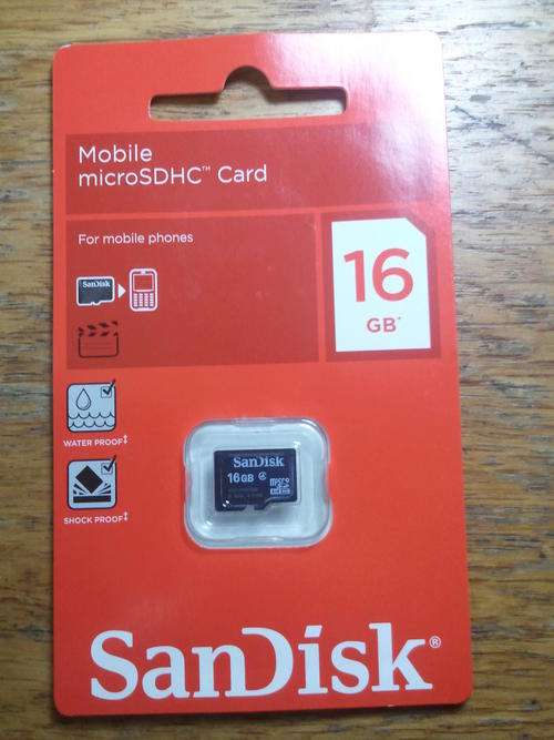 16GB SanDisk Micro SDHC Card - Water/Shock Proof