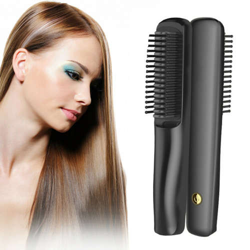USB Rechargeable Ionic Hair Brush Hair Straightening Tool