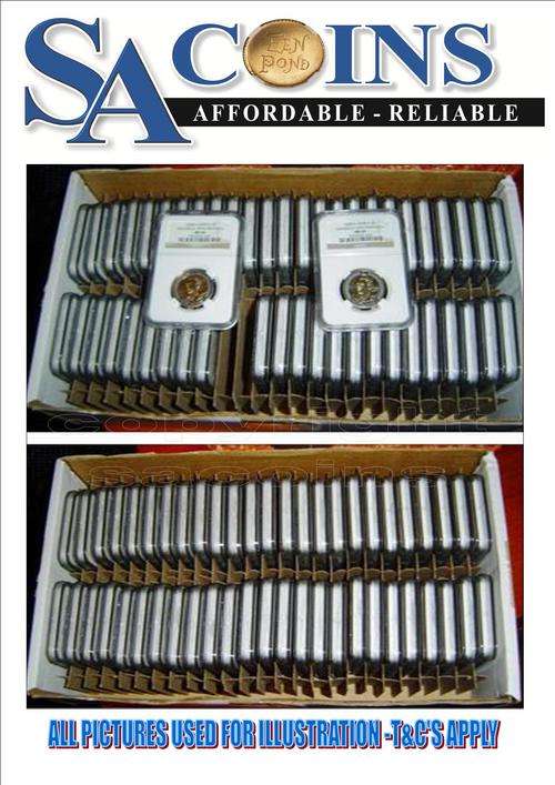 "50 OF MS66"- 2008 MANDELA 90TH BIRTHDAY R5 COINS MS66 --NGC GRADED --1 BID 1 COIN FOR ALL 50