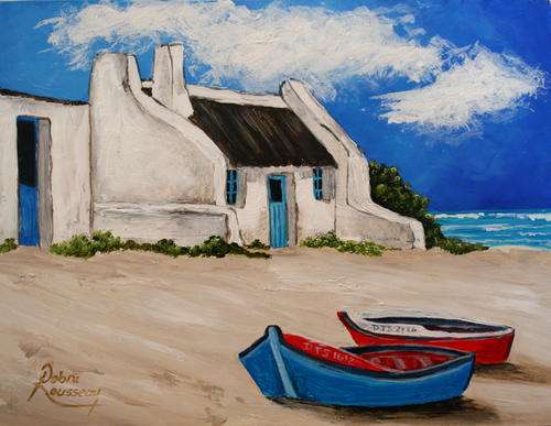 DEBRA ROUSSEAU "No Fishing today" Original direct from Artist