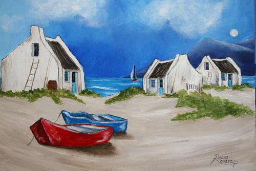 DEBRA ROUSSEAU  " Weskus Huisies 11 " Original direct from Artist