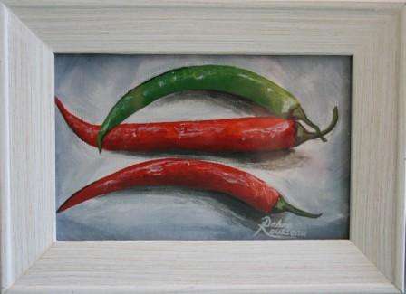 DEBRA ROUSSEAU  "Chillies 1" original direct from artist