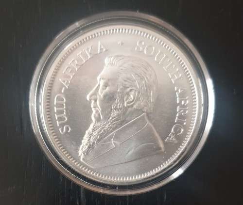One Ounce 2020 Bullion Silver Krugerrand includes capsule