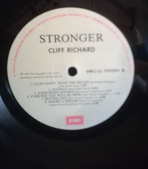CLIFF RICHARD - STRONGER LP VINYL RECORD