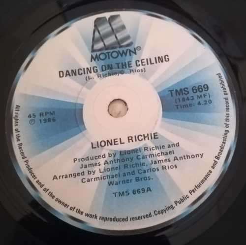 LIONEL RICHIE - DANCING ON THE CEILING 45RPM RECORD